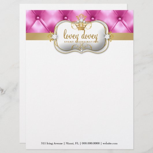 311 Ciao Bella Pink Tuft Briefhoofd Ontwerp (Voorkant / Achterkant)