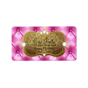 311 Ciao Bella Pink Tuft Leopard Etiket