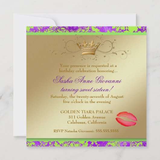 311 Ciao Bella THto Violet Limoen  Ice Paper Kaart (Achterkant)