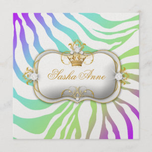 311 Ciao Bella Zebra Amethyst Rainbow Kiss Kaart