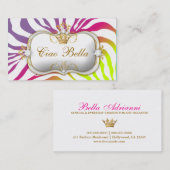 311 Ciao Bella Zebra Pink Purebred Sunset Visitekaartje (Voorkant / Achterkant)