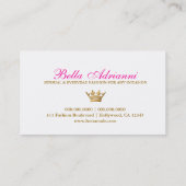 311 Ciao Bella Zebra Pink Purebred Sunset Visitekaartje (Achterkant)