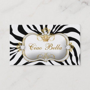311 Ciao Bella Zebra Premium metaalgoud Visitekaartje