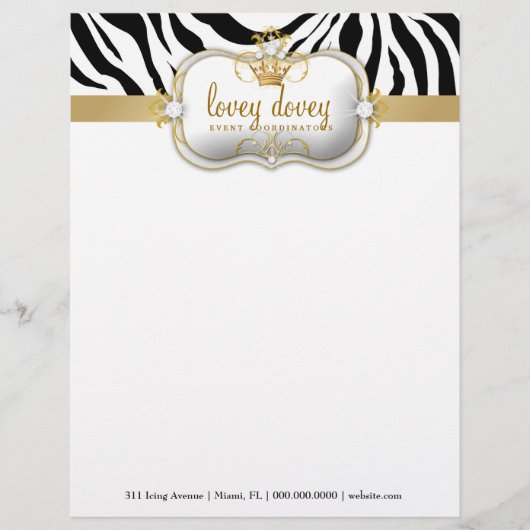 311 Ciao Bella Zebra Stripes Briefhoofd (Voorkant)