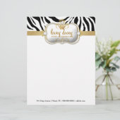311 Ciao Bella Zebra Stripes Briefhoofd (Staand voorkant)