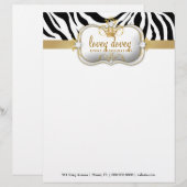 311 Ciao Bella Zebra Stripes Briefhoofd (Voorkant / Achterkant)