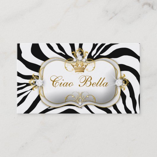 311 Ciao Bella Zebra Visitekaartje (Voorkant)