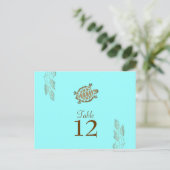 311-Coastal Seaturtle Turquoise Tafelnummers (Staand voorkant)