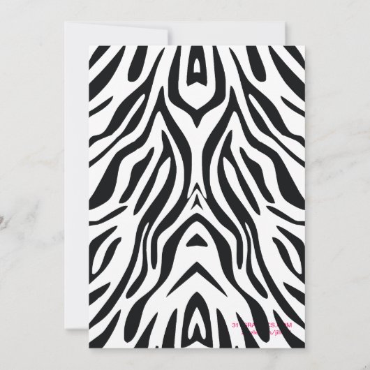 311 Cocktails & bling-Zebra Kaart (Achterkant)