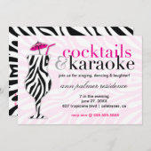 311 Cocktails & Karaoke-Zebra Kaart (Voorkant / Achterkant)