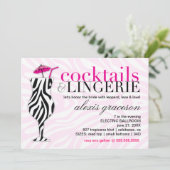 311 Cocktails & Lingerie-Zebra Kaart (Staand voorkant)