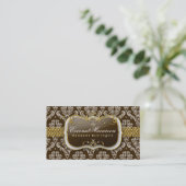 311-Coconut Macaroon Damask Visitekaartje (Staand voorkant)