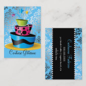 311 Couture Gâteaux Multi Blue Premium-parelpapier Visitekaartje (Voorkant / Achterkant)