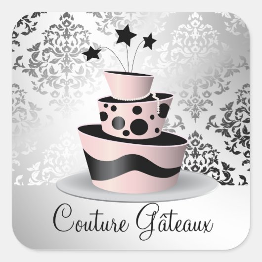 311 Couture Gâteaux Vierkante Sticker (Voorkant)