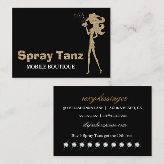 311 Cowgirl Spray Tans Visitekaartje (Voorkant / Achterkant)