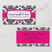 311 Cream Puff & Love Strawberry Damask Visitekaartje (Voorkant / Achterkant)