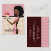 311 Cupcake Cutie African American Pink Visitekaartje (Voorkant / Achterkant)