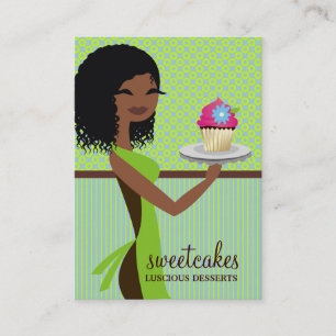 311 Cupcake Cutie Blue Green Visitekaartje