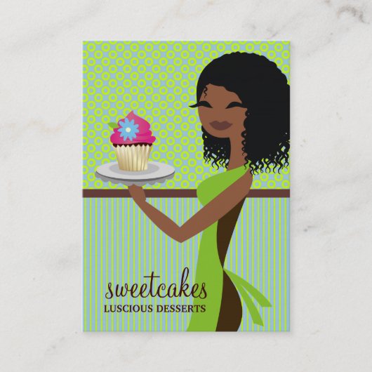 311 Cupcake Cutie Blue Green Visitekaartje (Voorkant)
