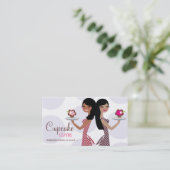 311 Cupcake Cutie Brunette Duo Visitekaartje (Staand voorkant)