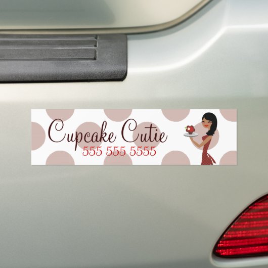 311 Cupcake Cutie Ethnic Red Bumpersticker (Op auto)