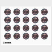 311 Cupcake Divine Pink Aqua Damask Sticker (Vel)