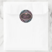 311 Cupcake Divine Pink Aqua Damask Sticker (Tas)