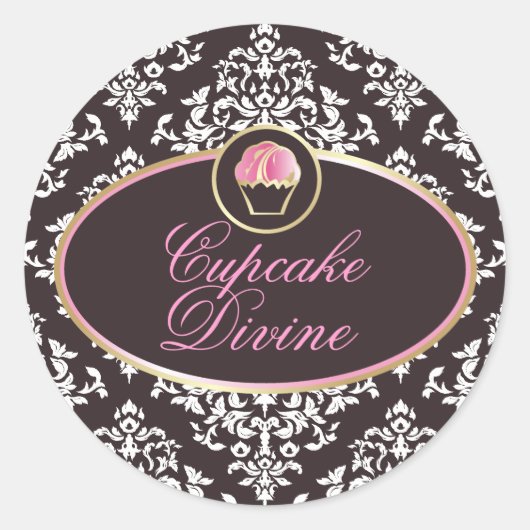 311 Cupcake Divine Solid Damask Sticker (Voorkant)