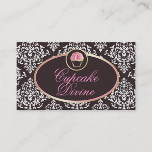 311-Cupcake Divine Solid Damask Visitekaartje