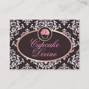 311-Cupcake Divine Solid Damask Visitekaartje