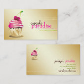 311-Cupcake Paradise Monogram Visitekaartje (Voorkant / Achterkant)