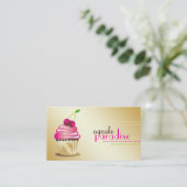 311-Cupcake Paradise Monogram Visitekaartje (Staand voorkant)