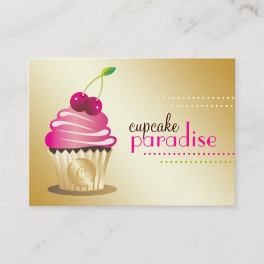 311 Cupcake Paradise Monogram Visitekaartje (Voorkant)