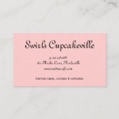 311 Cupcake Visitekaartje Floral Damask Baby roze (Achterkant)