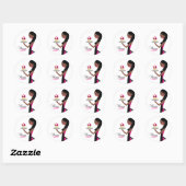 311 Daisy Cupcake Cutie Afrikaans Amerikaans Ronde Sticker (Vel)