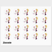 311 Daisy Cupcake Cutie | Golvend blond Ronde Sticker (Vel)