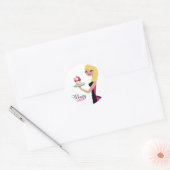 311 Daisy Cupcake Cutie | Golvend blond Ronde Sticker (Envelop)