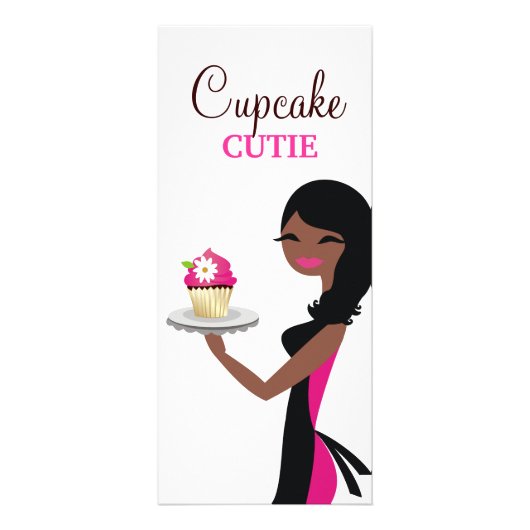 311 Daisy the Cupcake Cutie African American Reclamekaart (Voorkant)