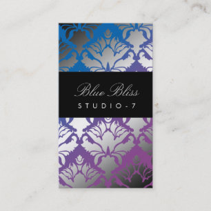311 Damask Shimmer Blue Bliss Visitekaartje