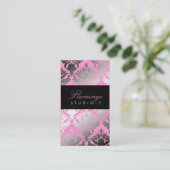 311 Damask Shimmer Flamingo Visitekaartje (Staand voorkant)