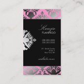 311 Damask Shimmer Flamingo Visitekaartje (Achterkant)