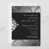 311-Damask Shimmer Grey Storm Invite Kaart (Achterkant)