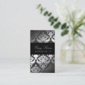 311 Damask Shimmer Grey Storm Visitekaartje (Staand voorkant)