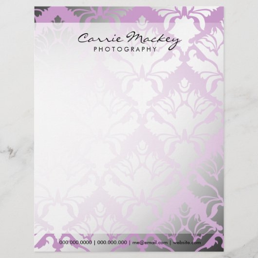 311-Damask Shimmer | Lila Briefhoofd (Voorkant)