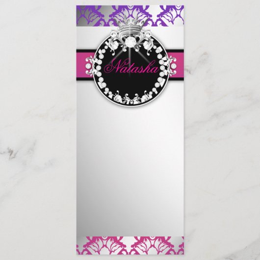 311-Damask Shimmer Paarse Radiance Programme Programmakaart (Voorkant)