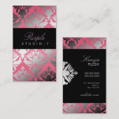 311 Damask Shimmer Passion Pink Programma Visitekaartje (Voorkant / Achterkant)