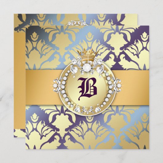 311 Damask Shimmer Queen Fab 50 Hydrangea Kaart (Voorkant / Achterkant)