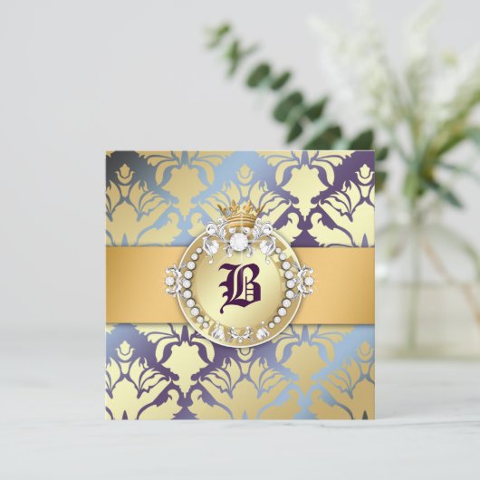 311 Damask Shimmer Queen Fab 50 Hydrangea Kaart (Staand voorkant)