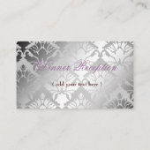 311-Damask Shimmer Queen Paars - Brown Medallion Informatiekaartje (Achterkant)