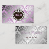 311-Damask Shimmer Queen Paars - Brown Medallion Informatiekaartje (Voorkant / Achterkant)